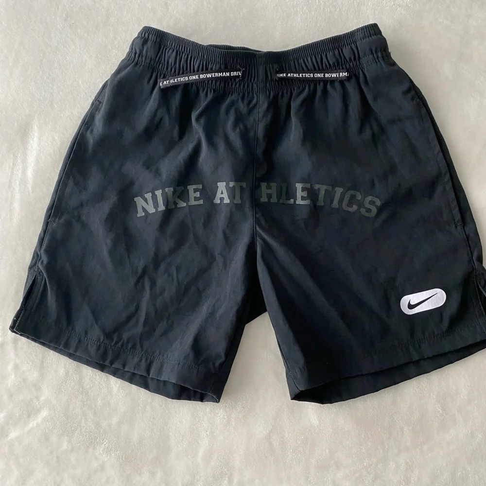 Nike Kids' Repel Athletics Training Shorts In Black/ White Size Small